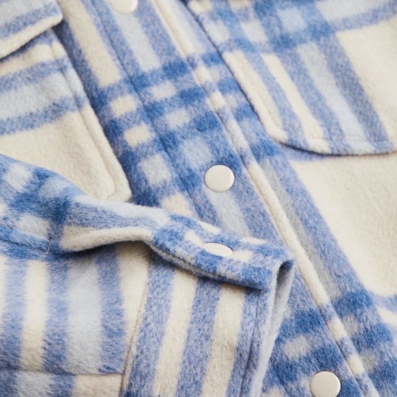 Beige check Shacket - Picture 3 of 15